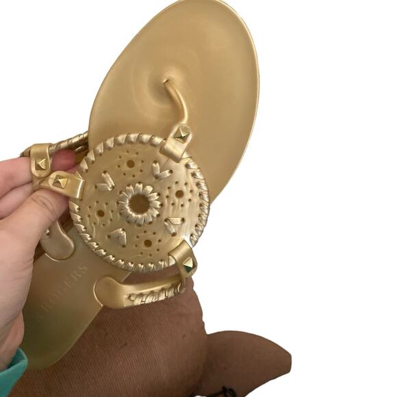 Jack Rogers gold sandals size 10 - Picture 3 of 5